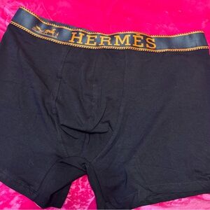 Set of 3 Black Boxer Briefs with orange Accents